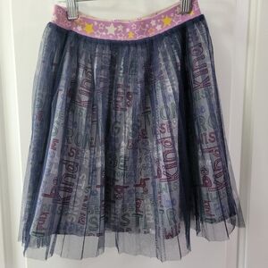 Matilda Jane Shining Star SkirtGirls Size 10 Blue Tulle Overlay EUC